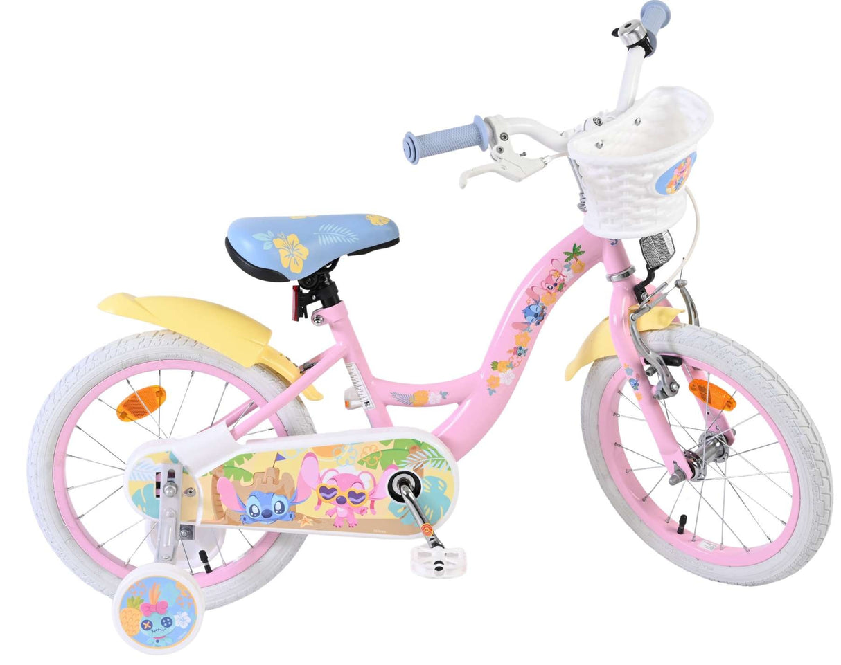 Volare Disney Stitch Kinderfahrrad - Mädchen - 16 Zoll - Rosa