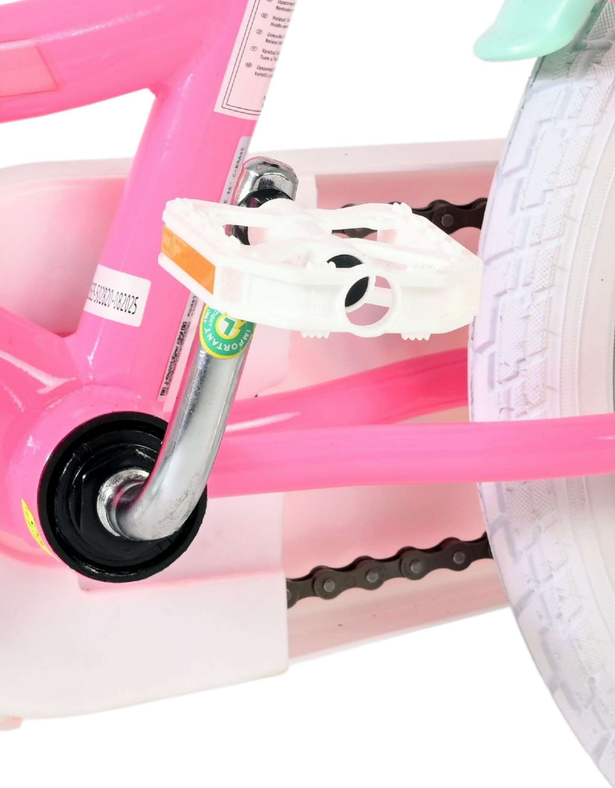 Volare Barbie Kinderfahrrad 16 Zoll Rosa für Mädchen – höhenverstellbar mit Korb und Stützrädern