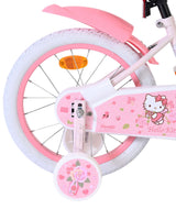 Rosa Kinderfahrrad mit Hello Kitty Design und weißen Reifen