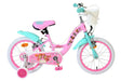 Kinderfahrrad in Pink und Türkis mit 16-Zoll-Rädern und Korb
