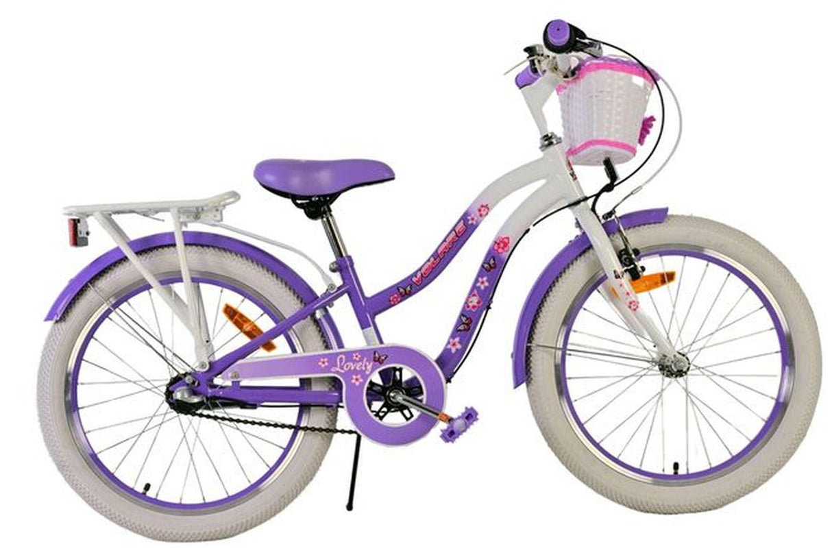 Volare Lovely Kinderfahrrad - Mädchen - 20 Zoll - Lila - 3 Gänge