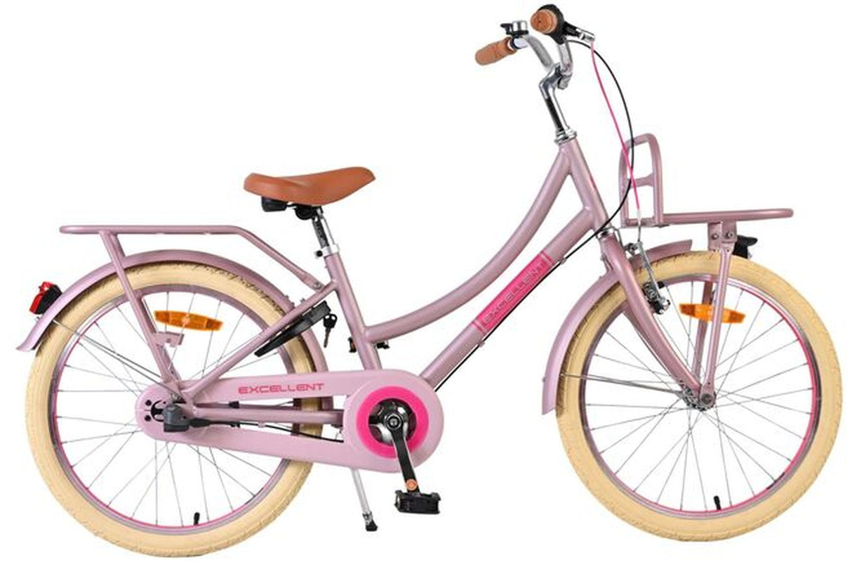 Volare Excellent Kinderfahrrad - Mädchen - 20 Zoll - Mattrosa - 3 Gänge