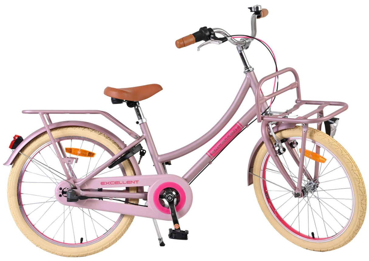 Volare Excellent Kinderfahrrad - Mädchen - 20 Zoll - Mattrosa - 3 Gänge