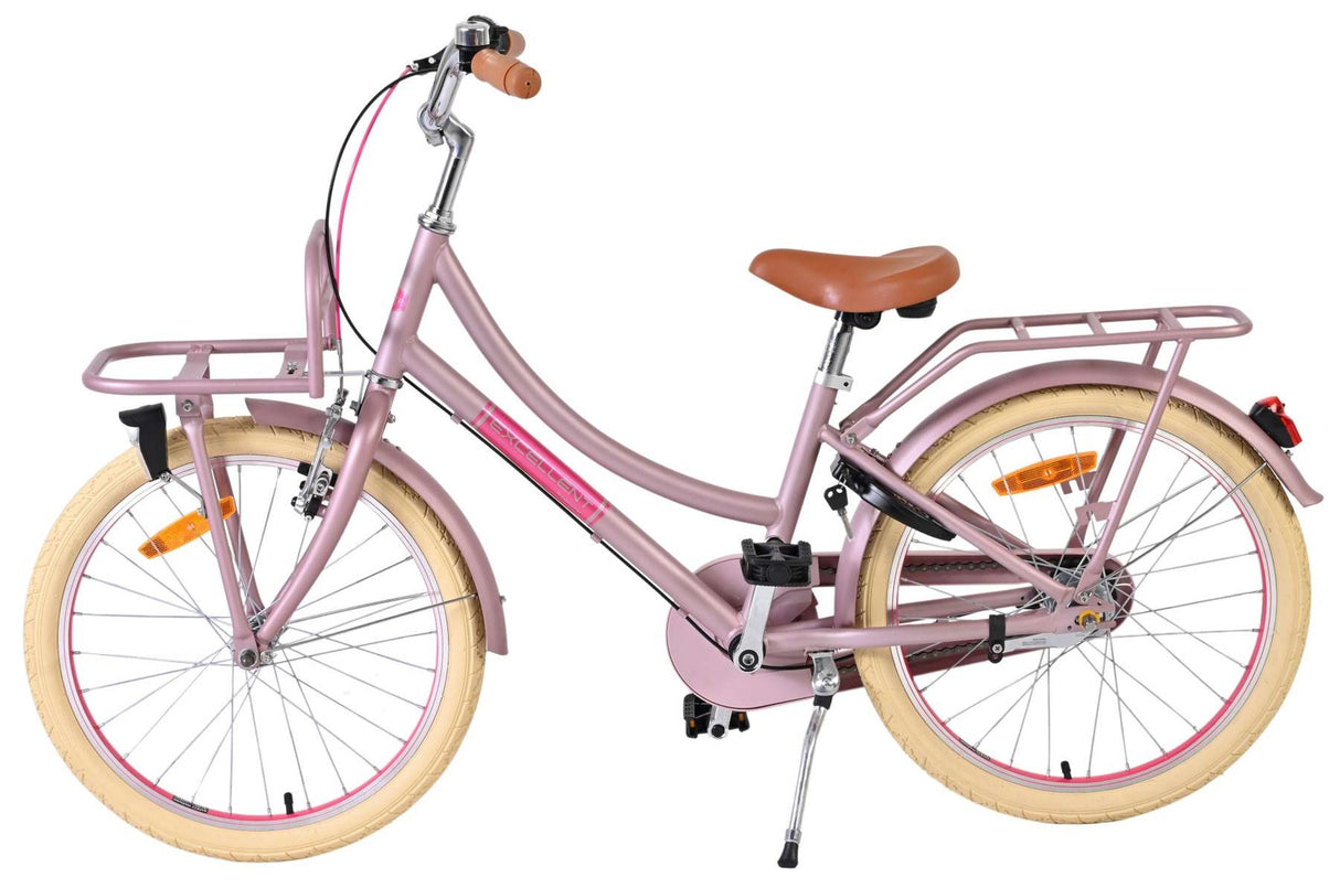 Volare Excellent Kinderfahrrad - Mädchen - 20 Zoll - Mattrosa - 3 Gänge