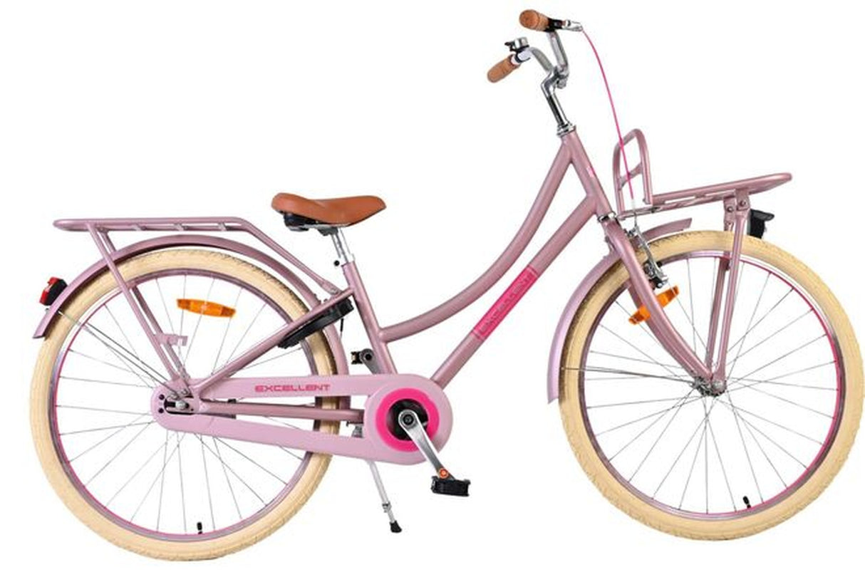 Volare Excellent Kinderfahrrad - Mädchen - 24 Zoll - Mattrosa