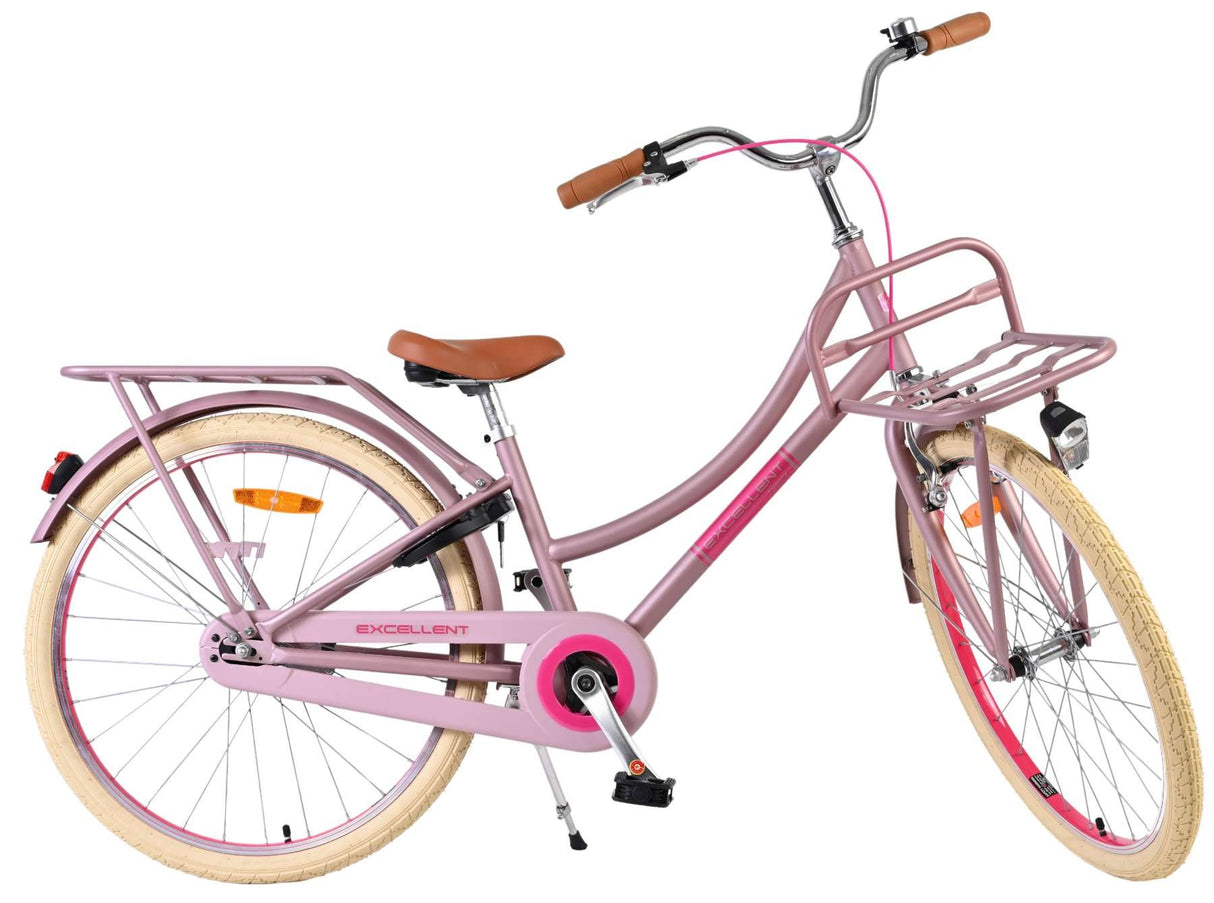Volare Excellent Kinderfahrrad - Mädchen - 24 Zoll - Mattrosa