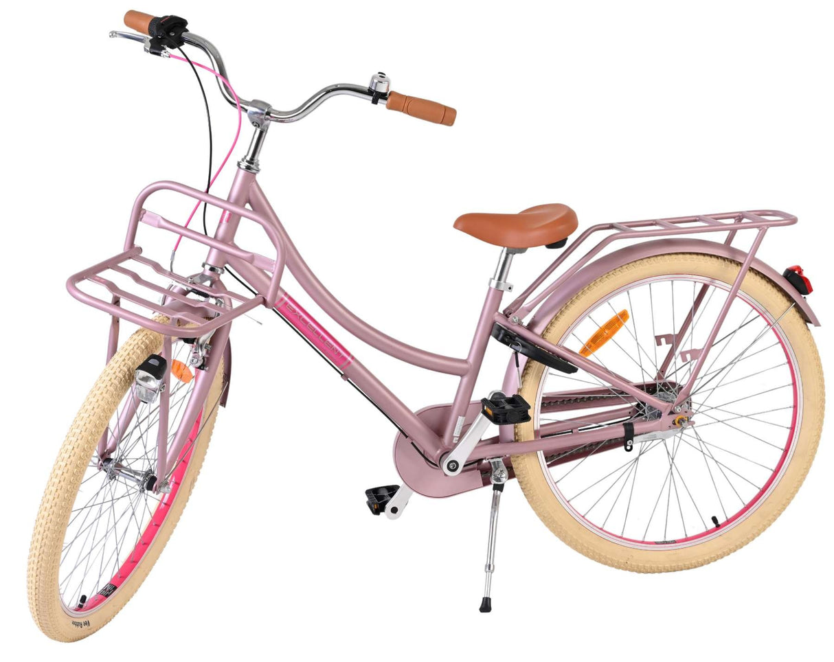 Volare Excellent Kinderfahrrad - Mädchen - 24 Zoll - Mattrosa - 3 Gänge