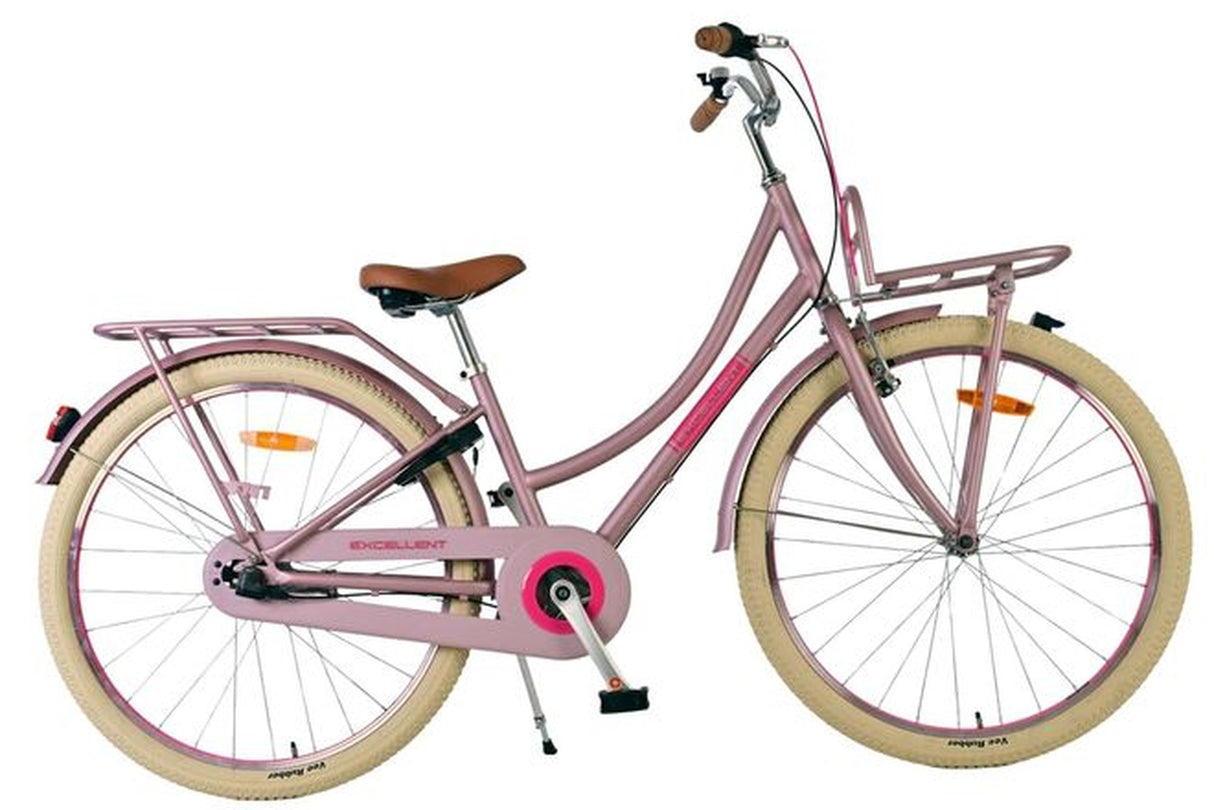 Volare Excellent Kinderfahrrad - Mädchen - 26 Zoll - Mattrosa - 3 Gänge