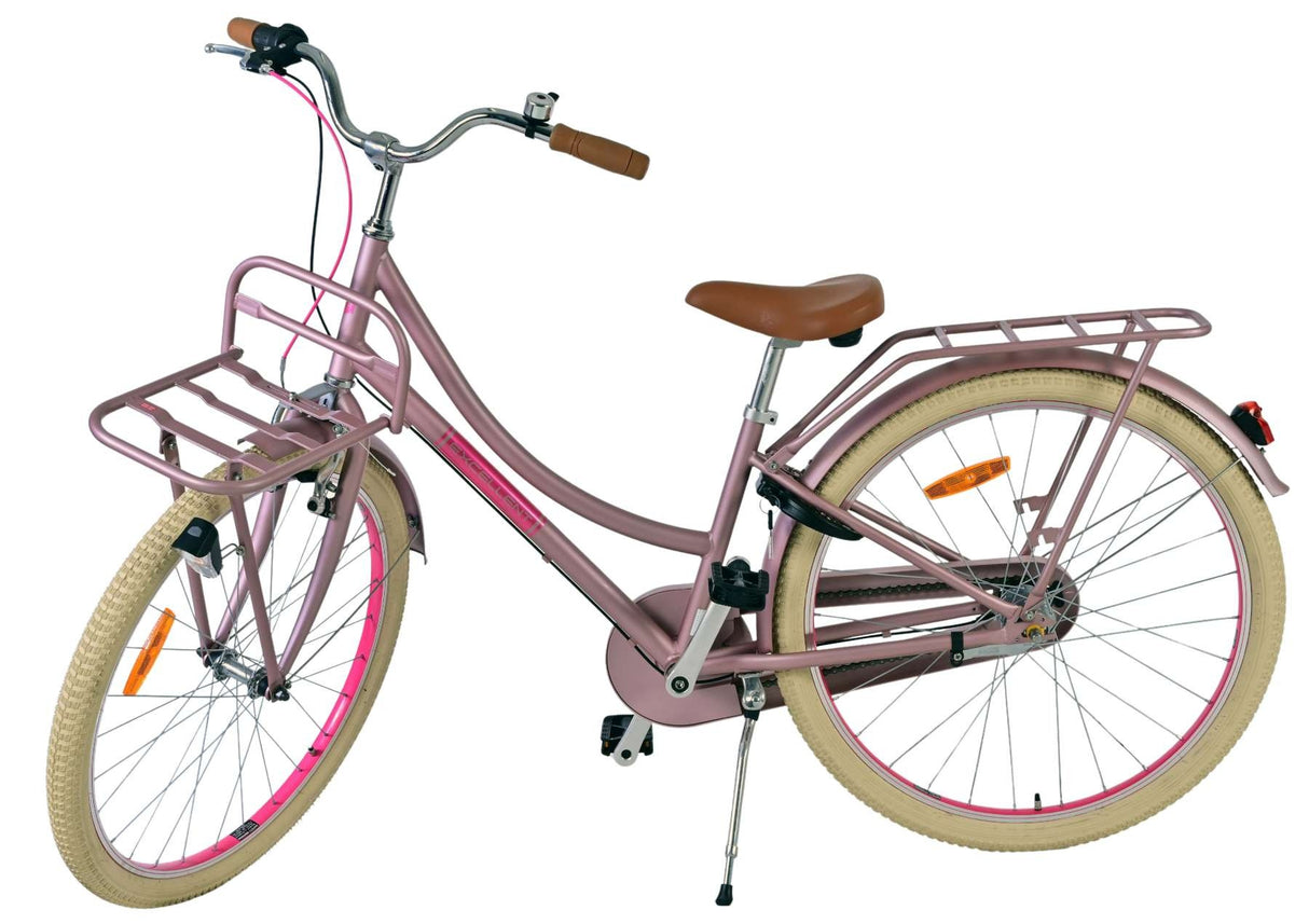 Volare Excellent Kinderfahrrad - Mädchen - 26 Zoll - Mattrosa - 3 Gänge