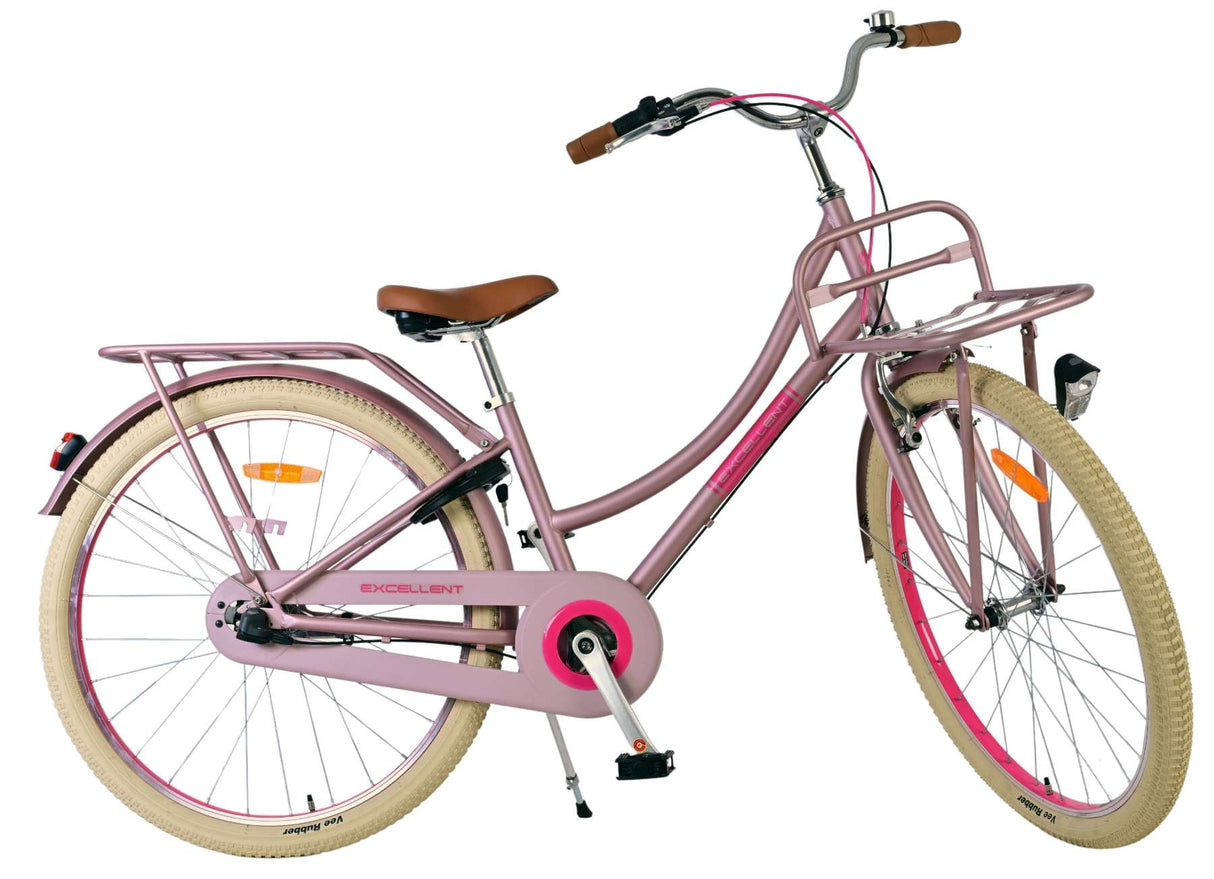 Volare Excellent Kinderfahrrad - Mädchen - 26 Zoll - Mattrosa - 3 Gänge