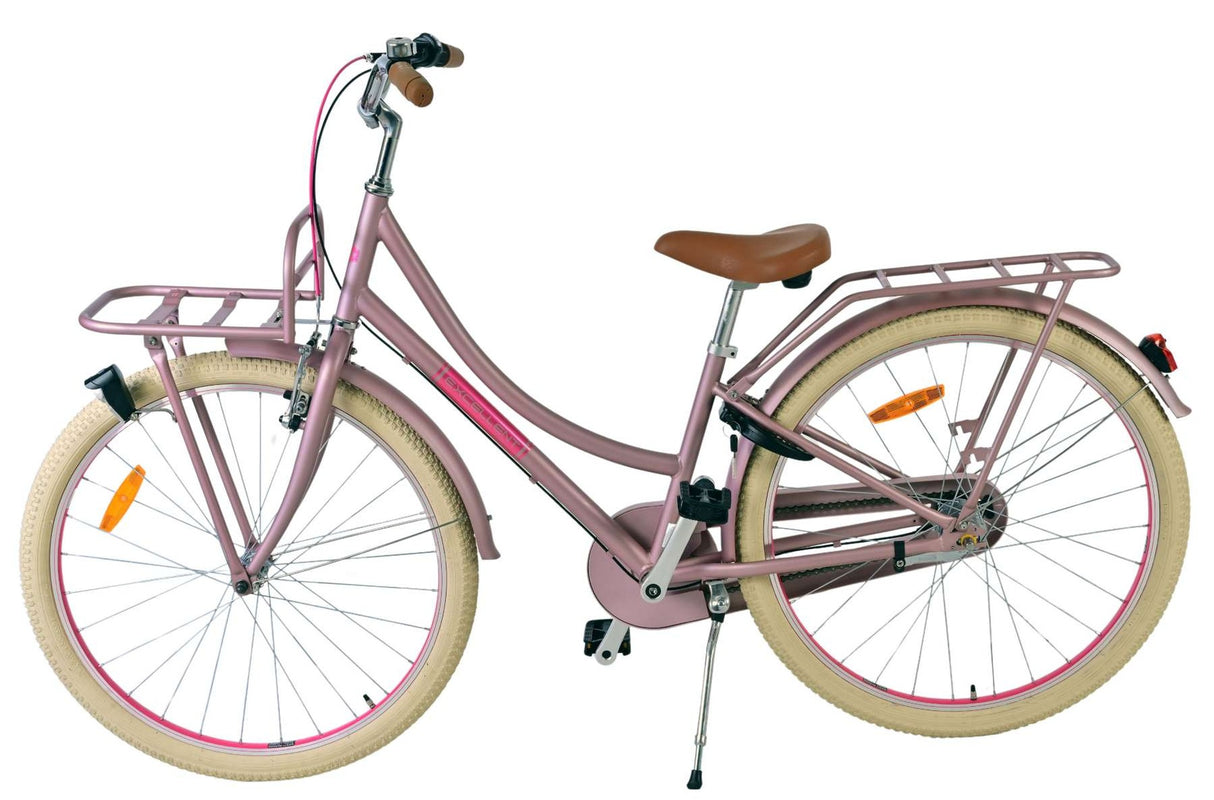 Volare Excellent Kinderfahrrad - Mädchen - 26 Zoll - Mattrosa - 3 Gänge