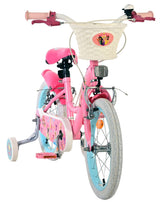 Volare Magic Royals Kinderfahrrad für Mädchen, 16 Zoll, rosa mit Handbremsen