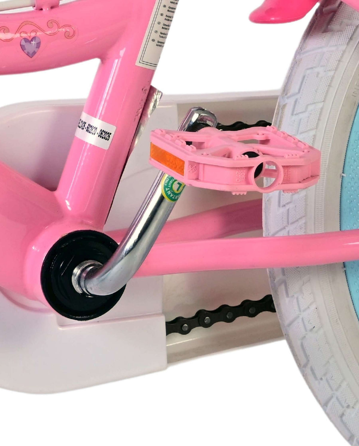 Volare Magic Royals Kinderfahrrad für Mädchen, 16 Zoll, rosa mit Handbremsen