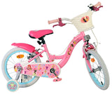 Volare Magic Royals Kinderfahrrad für Mädchen, 16 Zoll, rosa mit Handbremsen