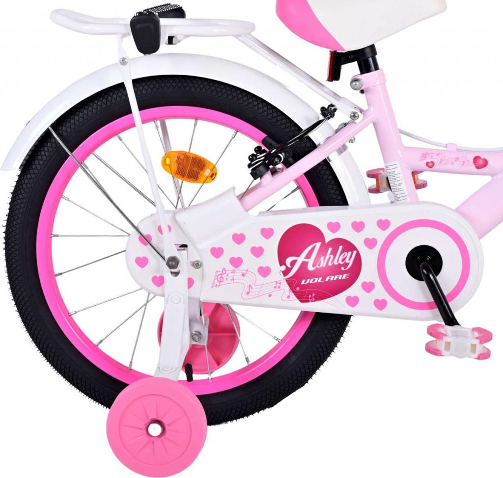 Volare Ashley Kinderfahrrad - Mädchen - 18 Zoll - Rosa - Zweihandbremsen