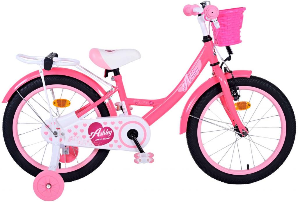 Volare Ashley 18-Zoll-Kinderfahrrad, dunkelrosa