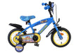 Blaues Kinderfahrrad mit gelben Reifen und Rubble &amp; Crew Design
