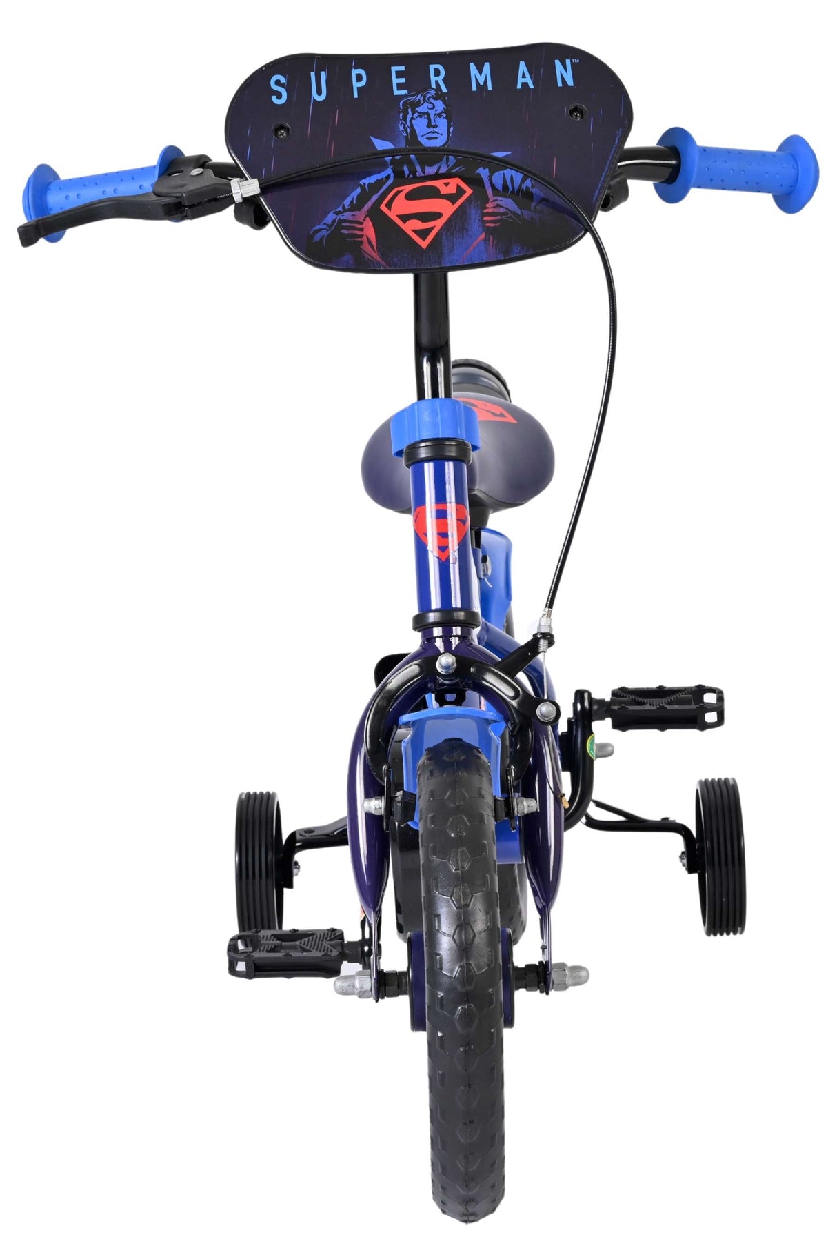 Volare Superman Kinderfahrrad 12 Zoll für Jungen mit Mag-Felgen, EVA-Reifen und Stützrädern