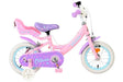 Rosa Kinderfahrrad mit stabilen Rädern und Sitz für eine zweite Person