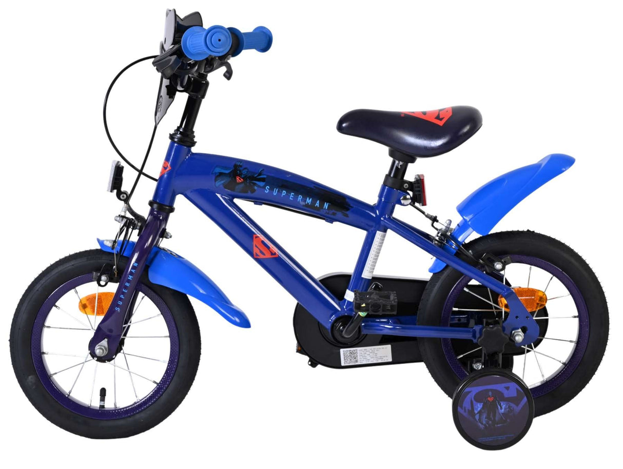 Volare Superman Kinderfahrrad - Jungen - 12 Zoll - Zwei Handbremsen