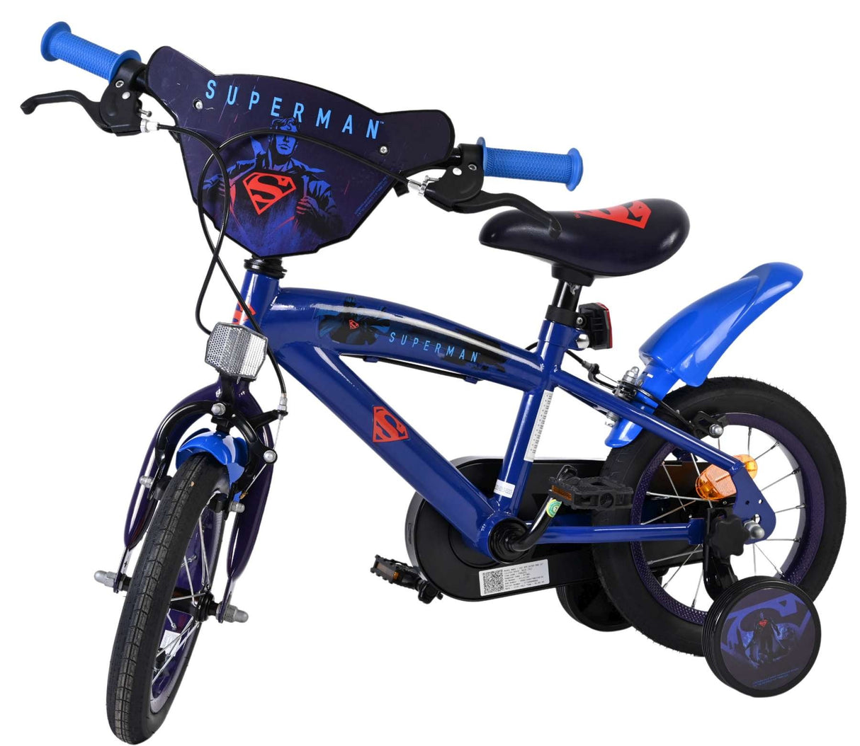 Volare Superman Kinderfahrrad - Jungen - 12 Zoll - Zwei Handbremsen