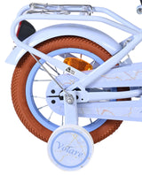 Faltbares Fahrrad mit braunem Reifen und blauer Lackierung