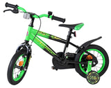 Kinderfahrrad in Schwarz und Grün mit 16-Zoll-Rädern und Rücktrittbremse