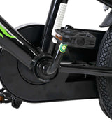 Volare Strike 12 Zoll Kinderfahrrad für Jungen – Schwarz-Grün, Rücktritt- und Handbremse, höhenverstellbar