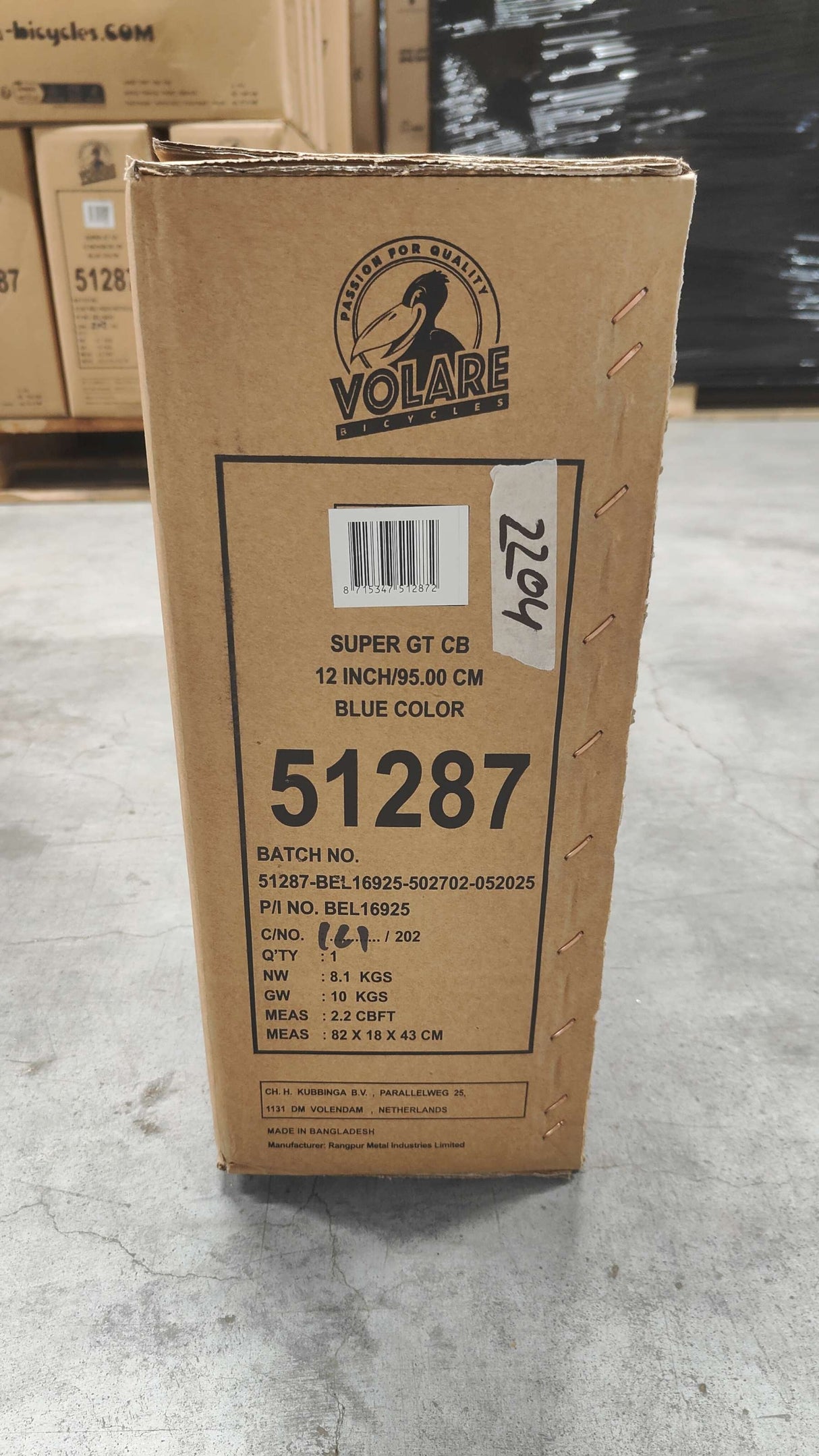 Volare Super GT Kinderfahrrad - Jungen - 12 Zoll - Blau