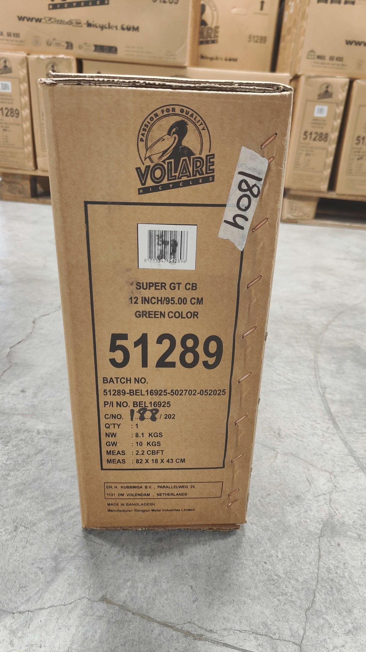 Volare Super GT Kinderfahrrad - Jungen - 12 Zoll - Grün