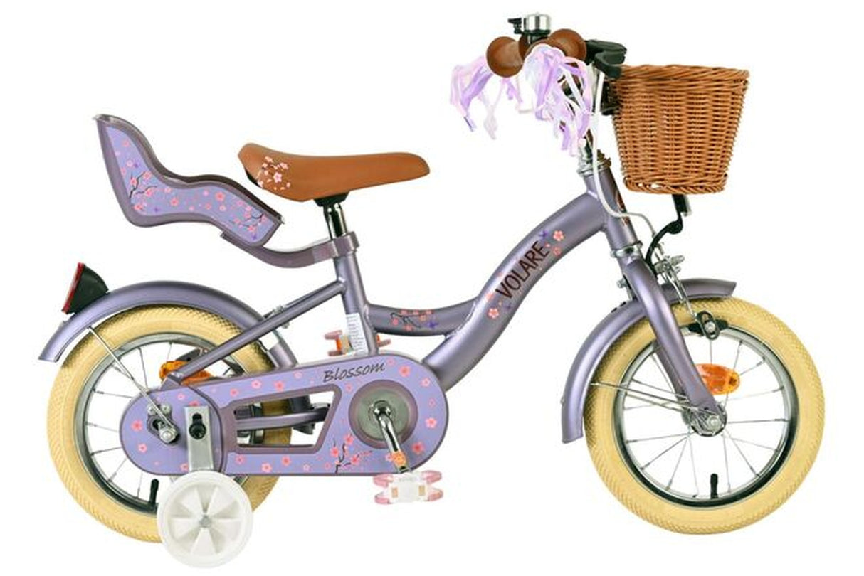 Volare Blossom Kinderfahrrad - Mädchen - 12 Zoll - Lila