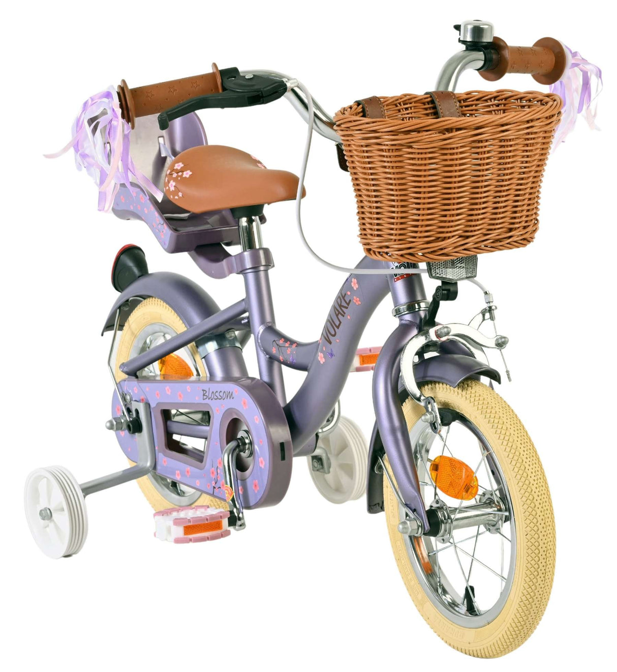 Volare Blossom Kinderfahrrad - Mädchen - 12 Zoll - Lila