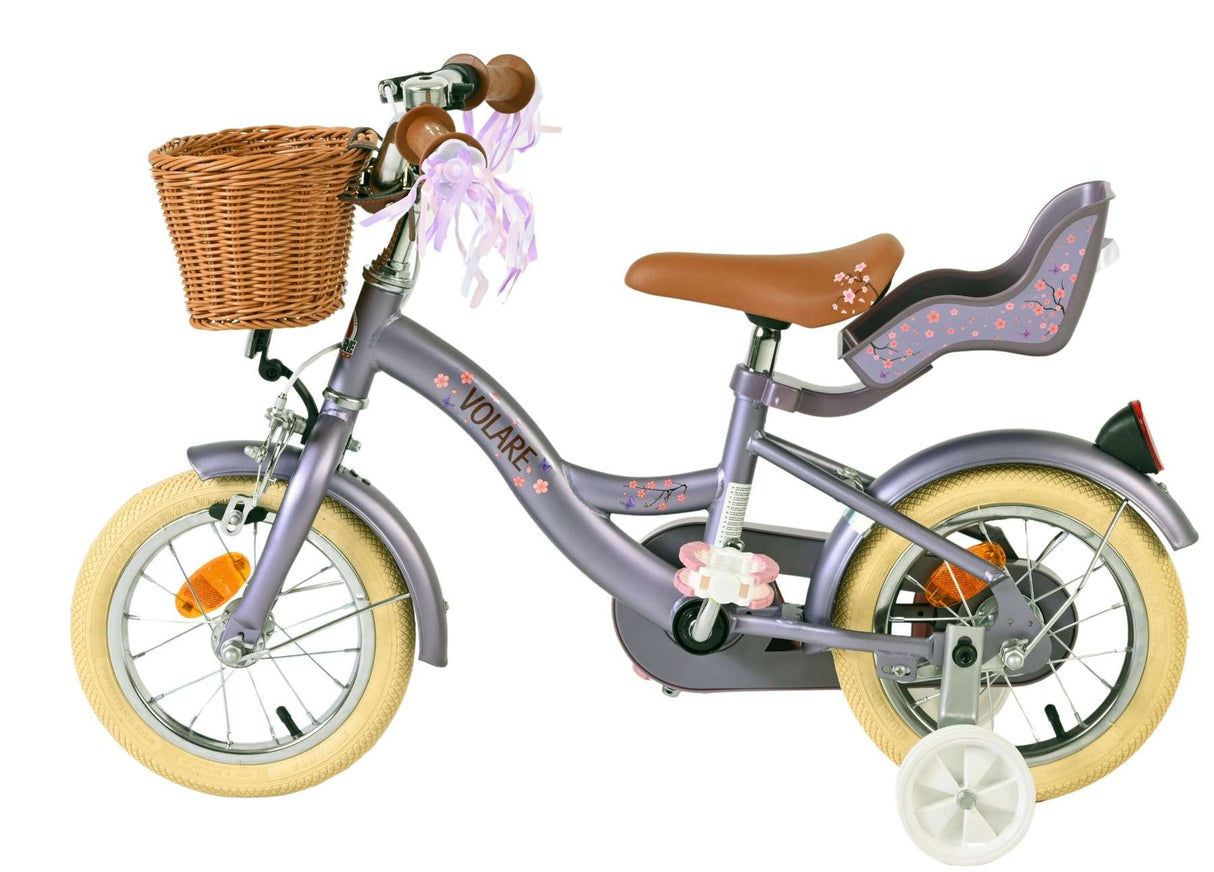 Volare Blossom Kinderfahrrad - Mädchen - 12 Zoll - Lila