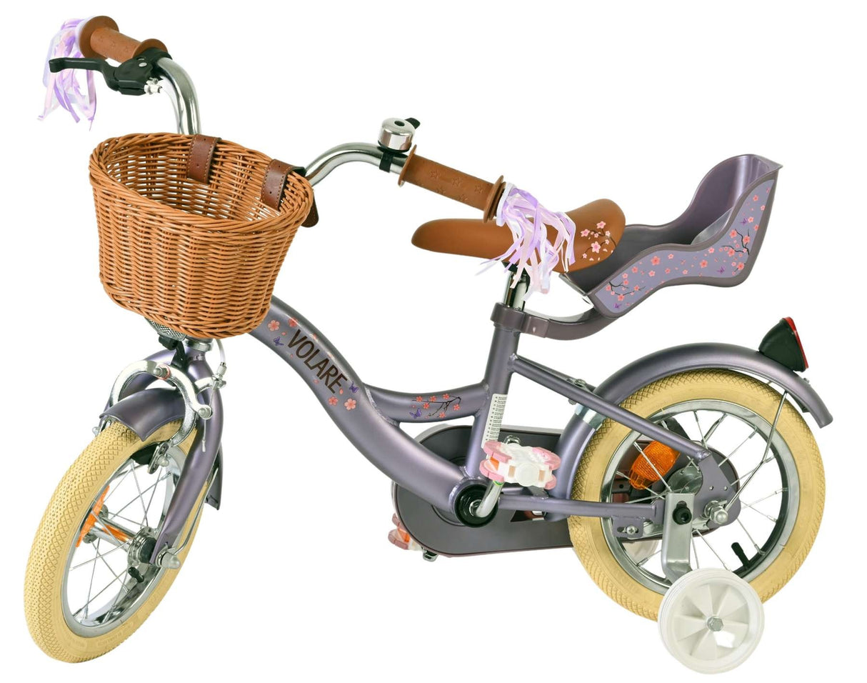 Volare Blossom Kinderfahrrad - Mädchen - 12 Zoll - Lila
