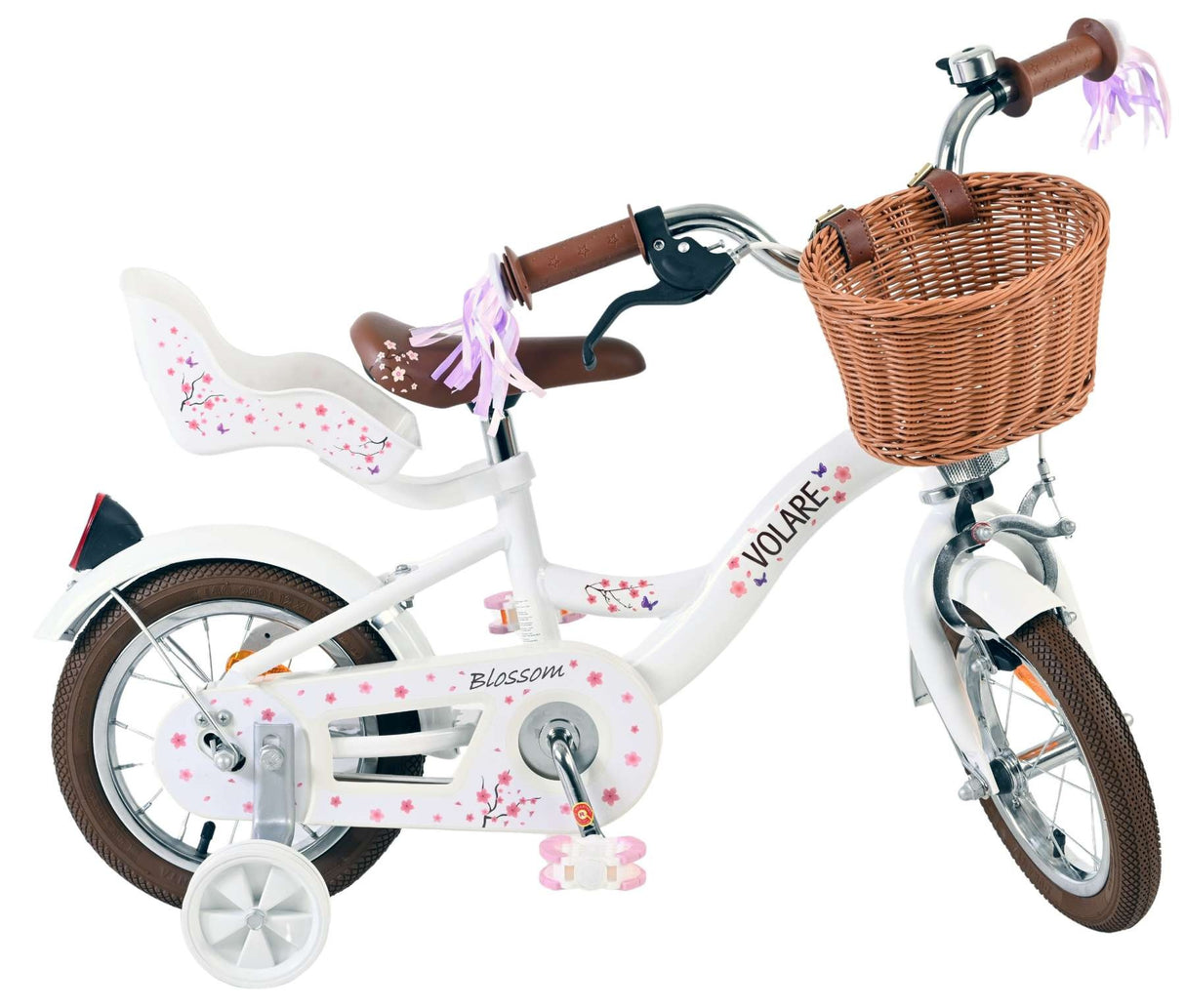 Volare Blossom Kinderfahrrad - Mädchen - 12 Zoll - Weiß
