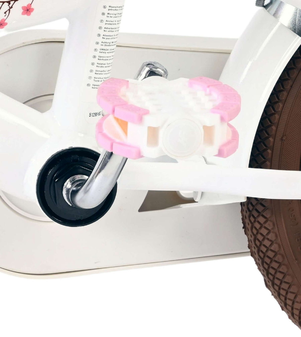 Volare Blossom Kinderfahrrad - Mädchen - 12 Zoll - Weiß