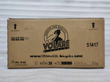 Kartonverpackung für ein Fahrrad mit Logo und Gewichtsangabe