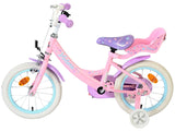 Volare Olivia Kinderfahrrad Mädchen 14 Zoll Rosa mit abnehmbaren Stützrädern, Rücktrittbremse