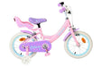 Rosa Kinderfahrrad mit weißen Reifen und gepolstertem Sitz