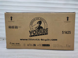 Kartonverpackung für ein Fahrrad mit Logo und Gewichtshinweis