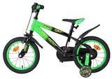 Kinderfahrrad in Grün und Schwarz mit 16-Zoll-Rädern und Rücktrittbremse