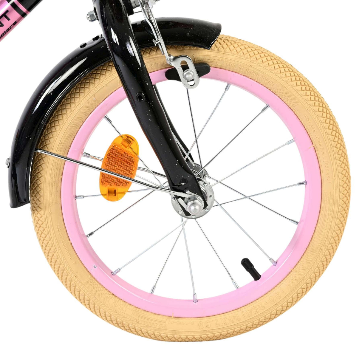 Volare Excellent Kinderfahrrad - Mädchen - 14 Zoll - Schwarz