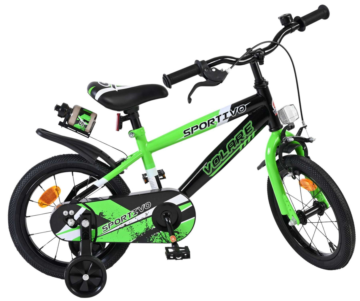 Volare Sportivo Kinderfahrrad - Jungen - 14 Zoll - Grün Schwarz