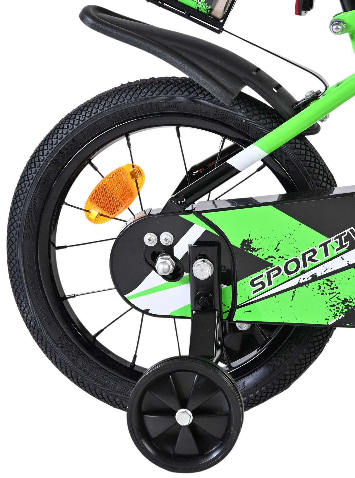 Volare Sportivo Kinderfahrrad - Jungen - 14 Zoll - Grün Schwarz