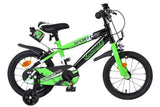 Volare Sportivo Kinderfahrrad - Jungen - 14 Zoll - Grün Schwarz - Zwei Handbremsen