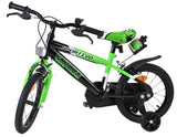 Volare Sportivo Kinderfahrrad - Jungen - 14 Zoll - Grün Schwarz - Zwei Handbremsen