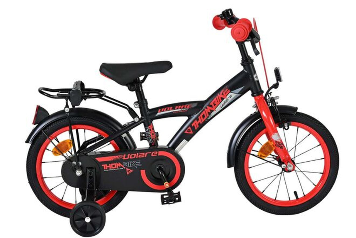 Volare Thombike Kinderfahrrad - Jungen - 14 Zoll - Schwarz Rot