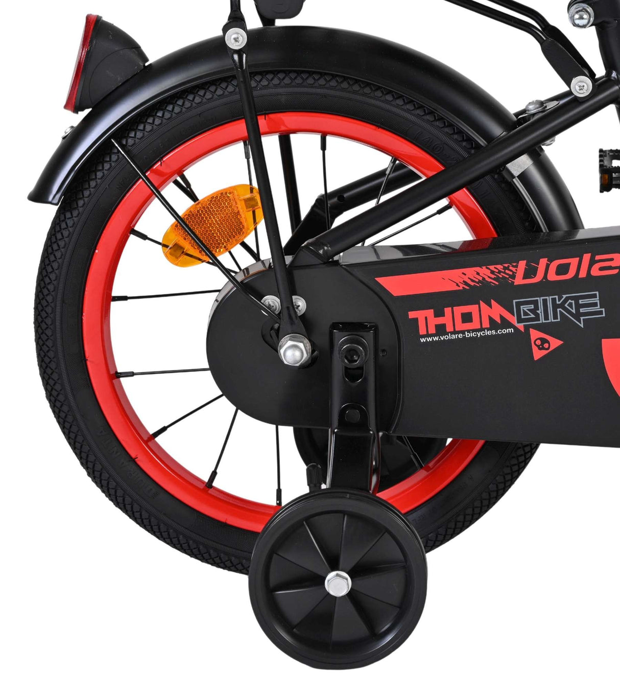 Volare Thombike Kinderfahrrad - Jungen - 14 Zoll - Schwarz Rot