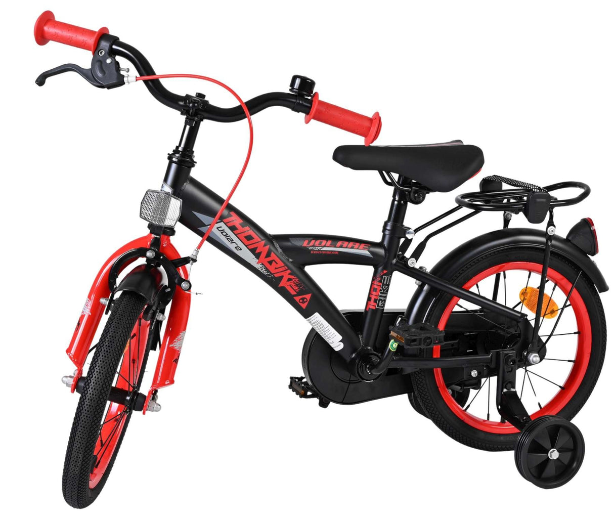 Volare Thombike Kinderfahrrad - Jungen - 14 Zoll - Schwarz Rot