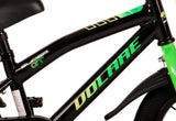 Schwarzes Fahrrad mit grünen Akzenten und sportlichem Design